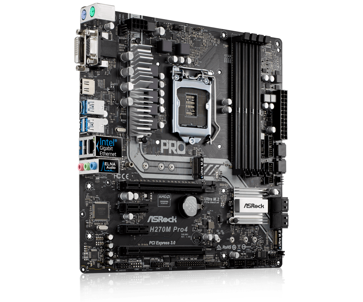 Asrock H270M Pro4 - Motherboard Specifications On MotherboardDB